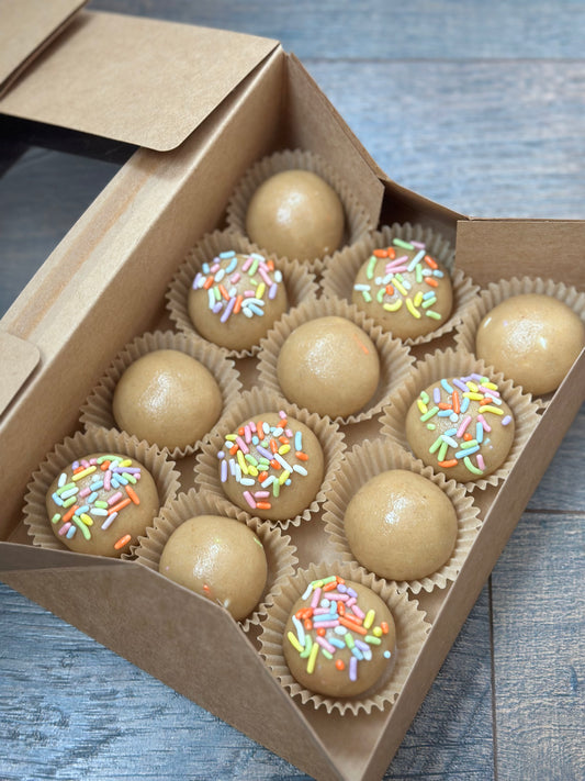 Birthday Cake Protein Balls