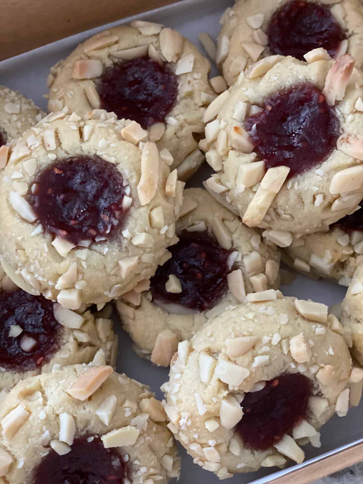 Raspberry Thumbprint Cookies